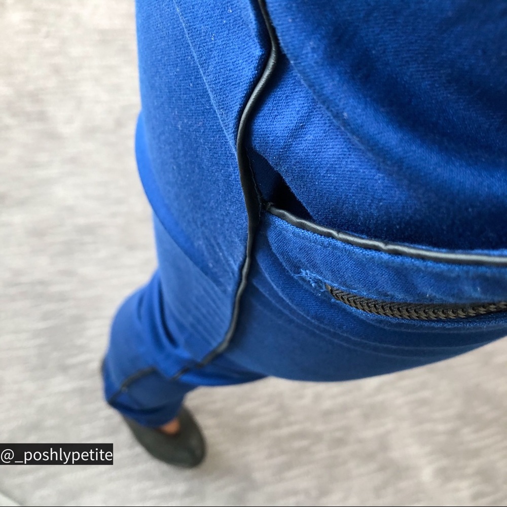 Fire royal blue tapered skinny mid waist pant - Picture 7 of 15